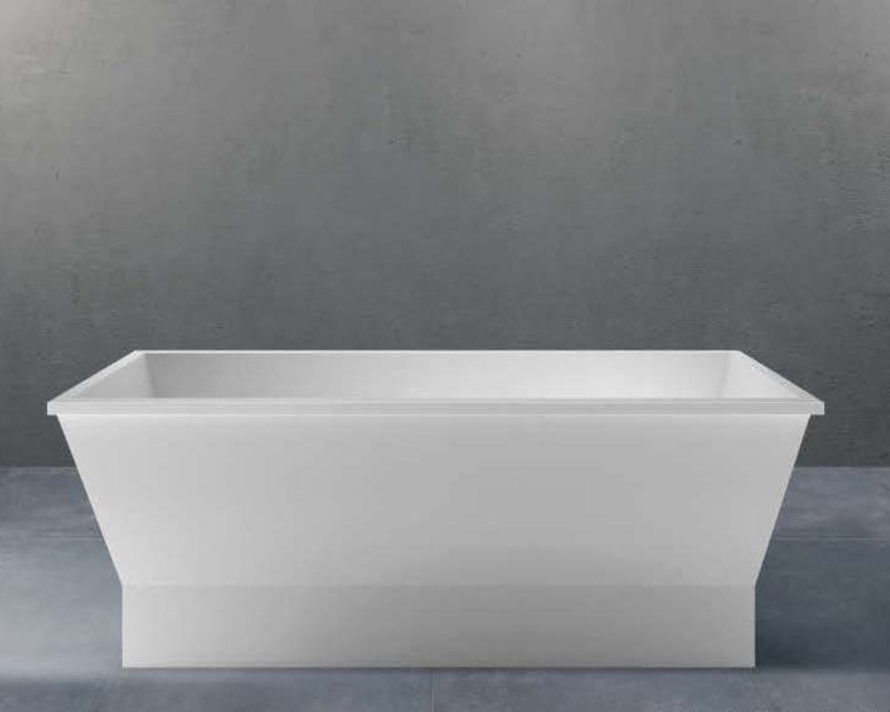 Baignoire sur mesure en résine de synthèse acrylique Alobat Habitat