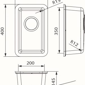 Cuve et évier résine de synthèse CS 204